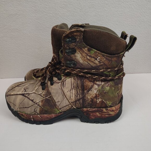 Game Winner Camo Boots Big Kid Boys sz 7 Hunting Hiking Lace Up - Picture 2 of 11